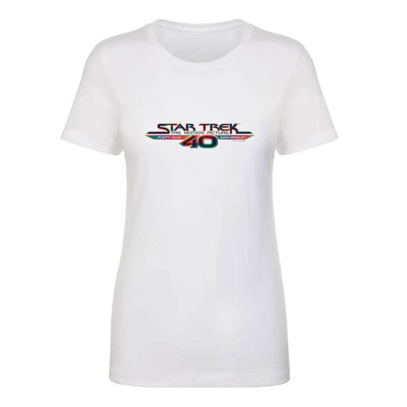 Star Trek: The Motion Picture 40th Anniversary Logo Women's Short Sleeve T-Shirt sold by MTV