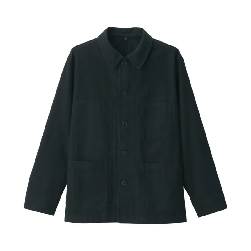 Men's Kapok Blend Herringbone Coverall Jacket sold by Muji