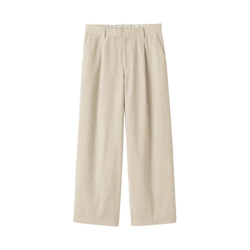 Kapok Blend Corduroy Wide Pants sold by Muji