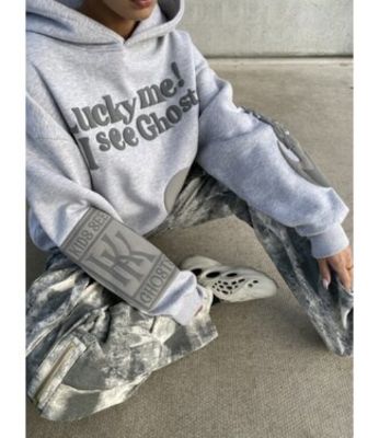Lucky Me Ghost Hoodie / Grey sold by Must Have