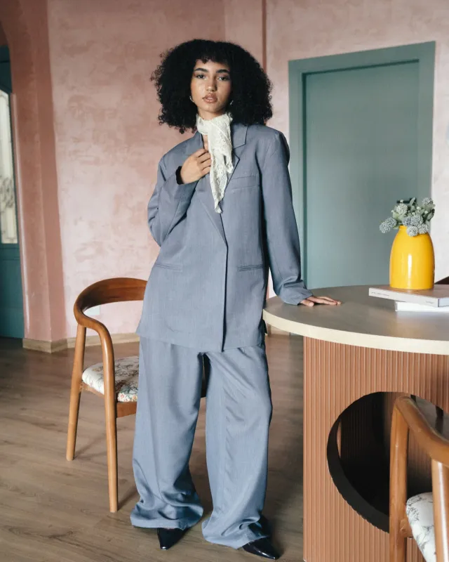 Ash Boxy Slit Blazer sold by Myne