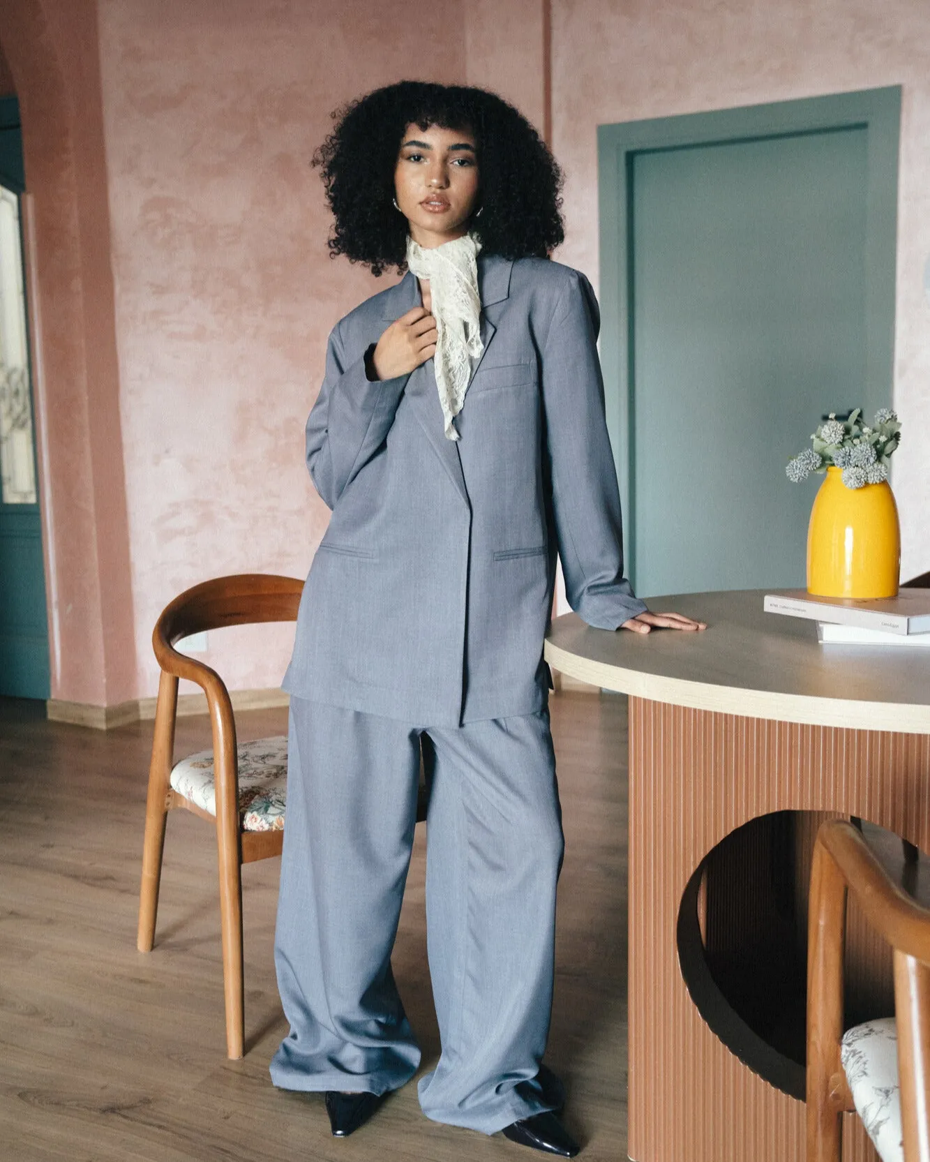 Ash Boxy Slit Blazer sold by Myne