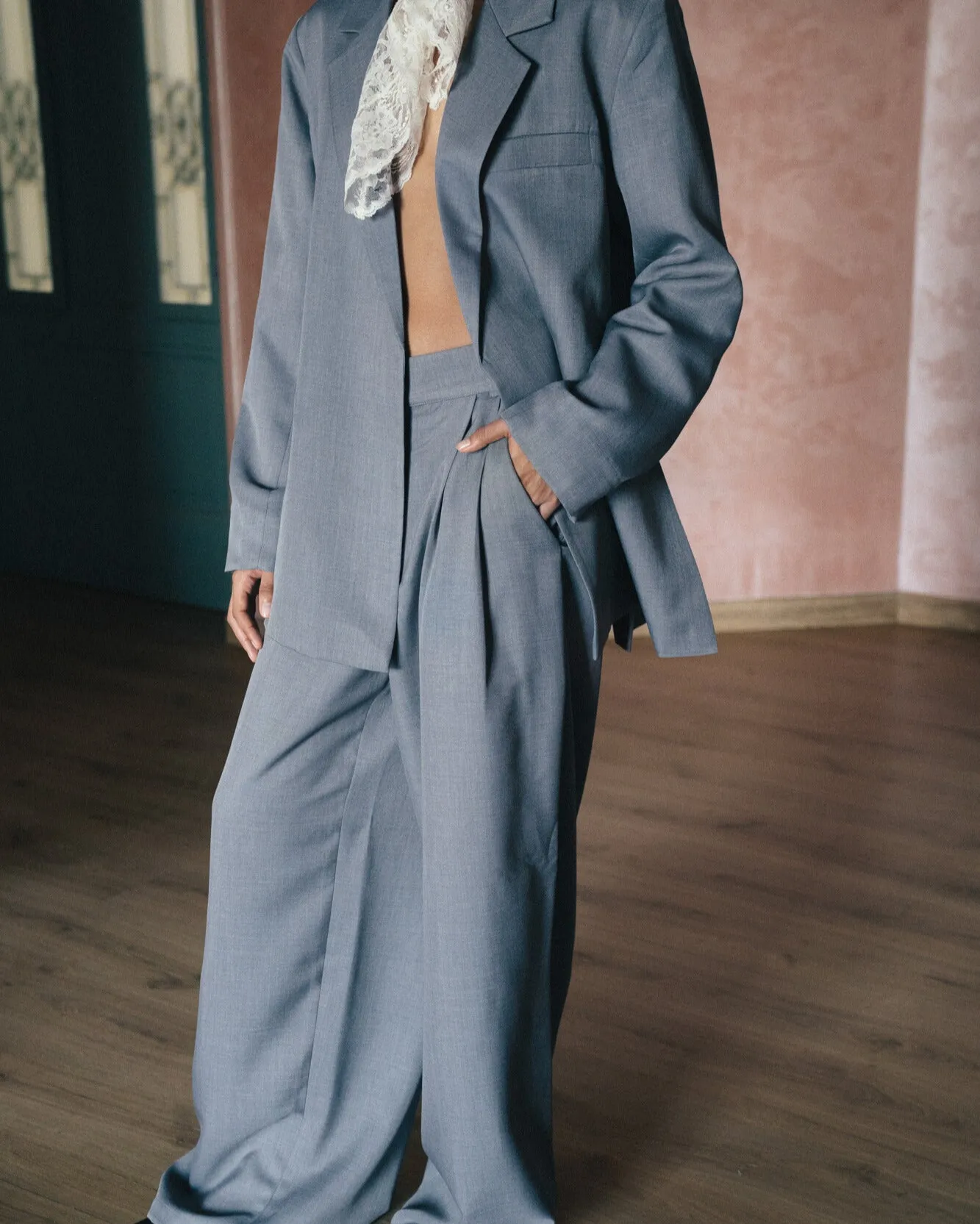 Ash Pleated Pants sold by Myne