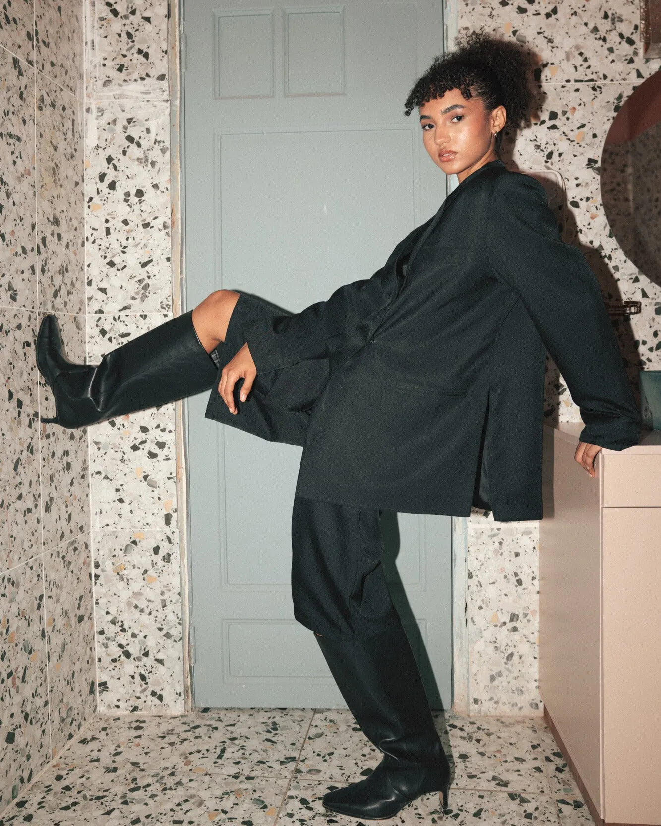 Ebony Boxy Slit Blazer sold by Myne product image thumbnail 5