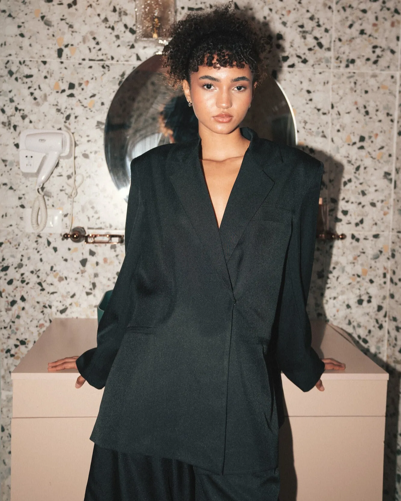 Ebony Boxy Slit Blazer sold by Myne product image thumbnail 2