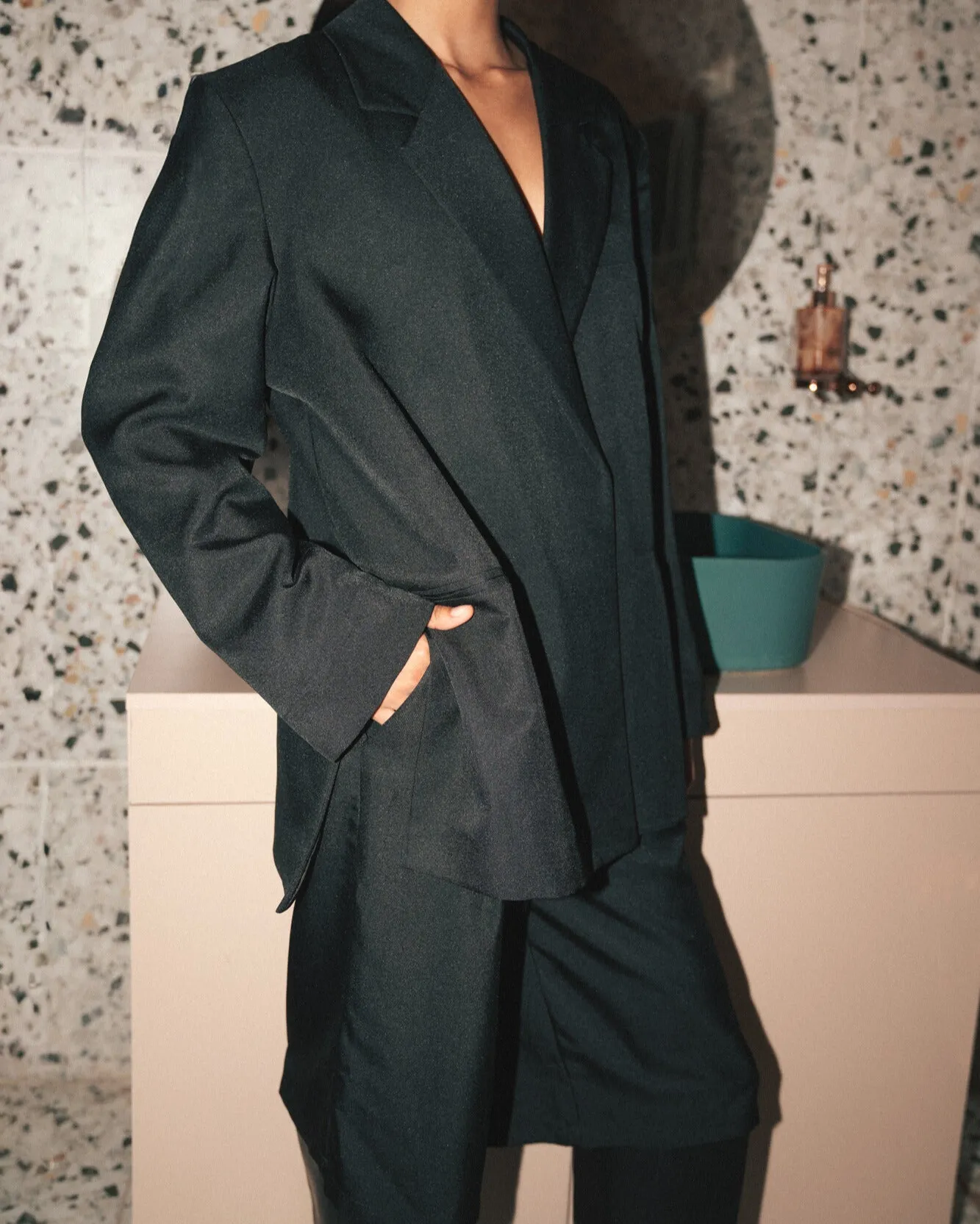 Ebony Boxy Slit Blazer sold by Myne product image thumbnail 4