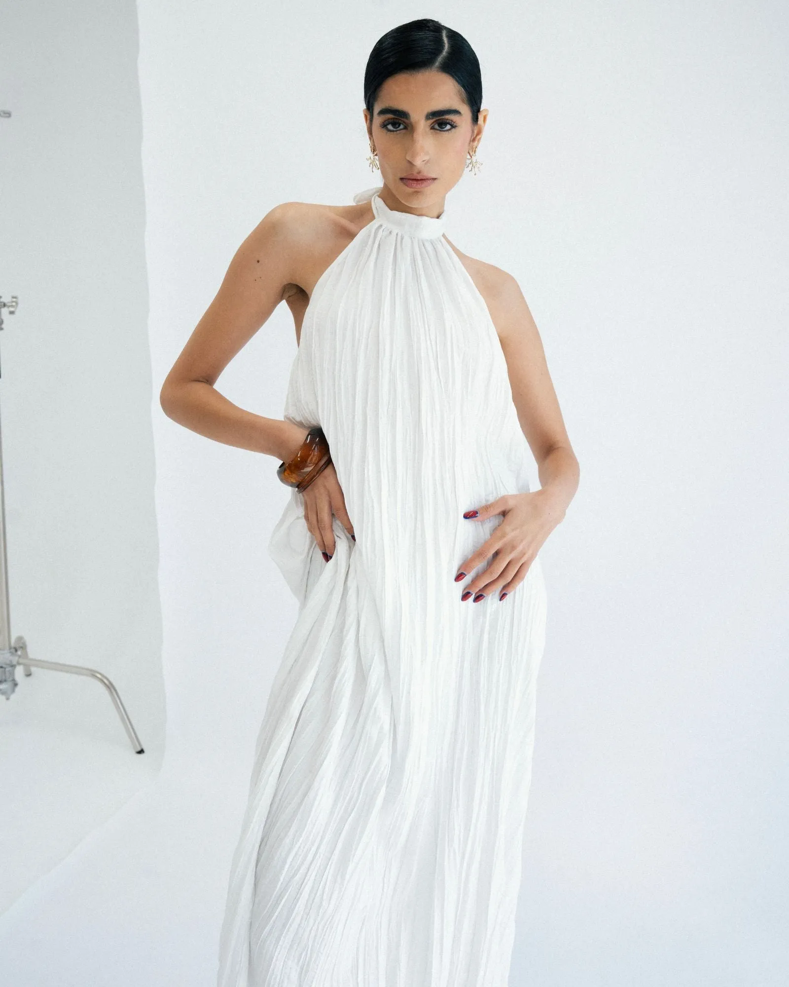 Lunar Maxi Backless Dress - White sold by Myne product image thumbnail 4