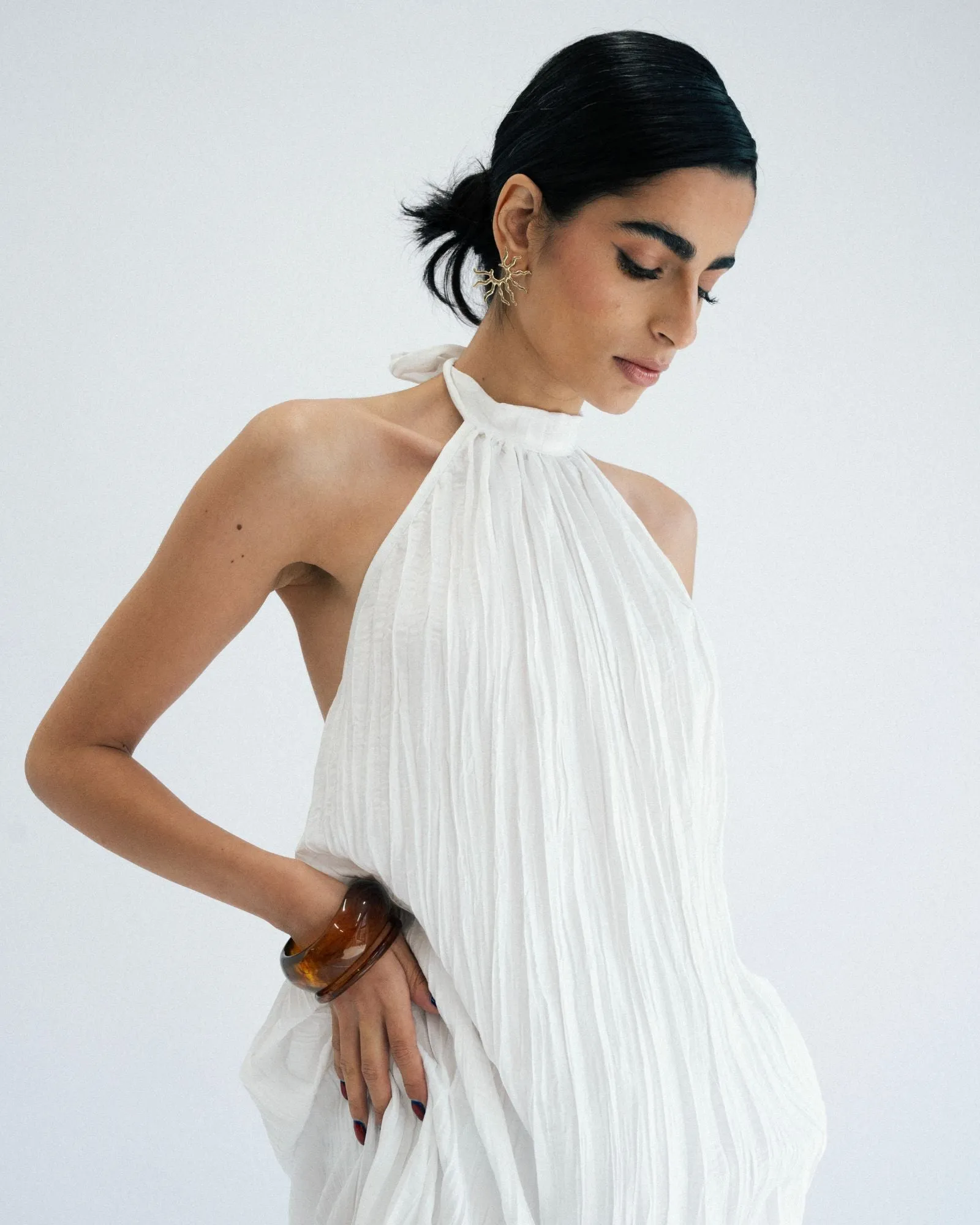 Lunar Maxi Backless Dress - White sold by Myne product image thumbnail 3