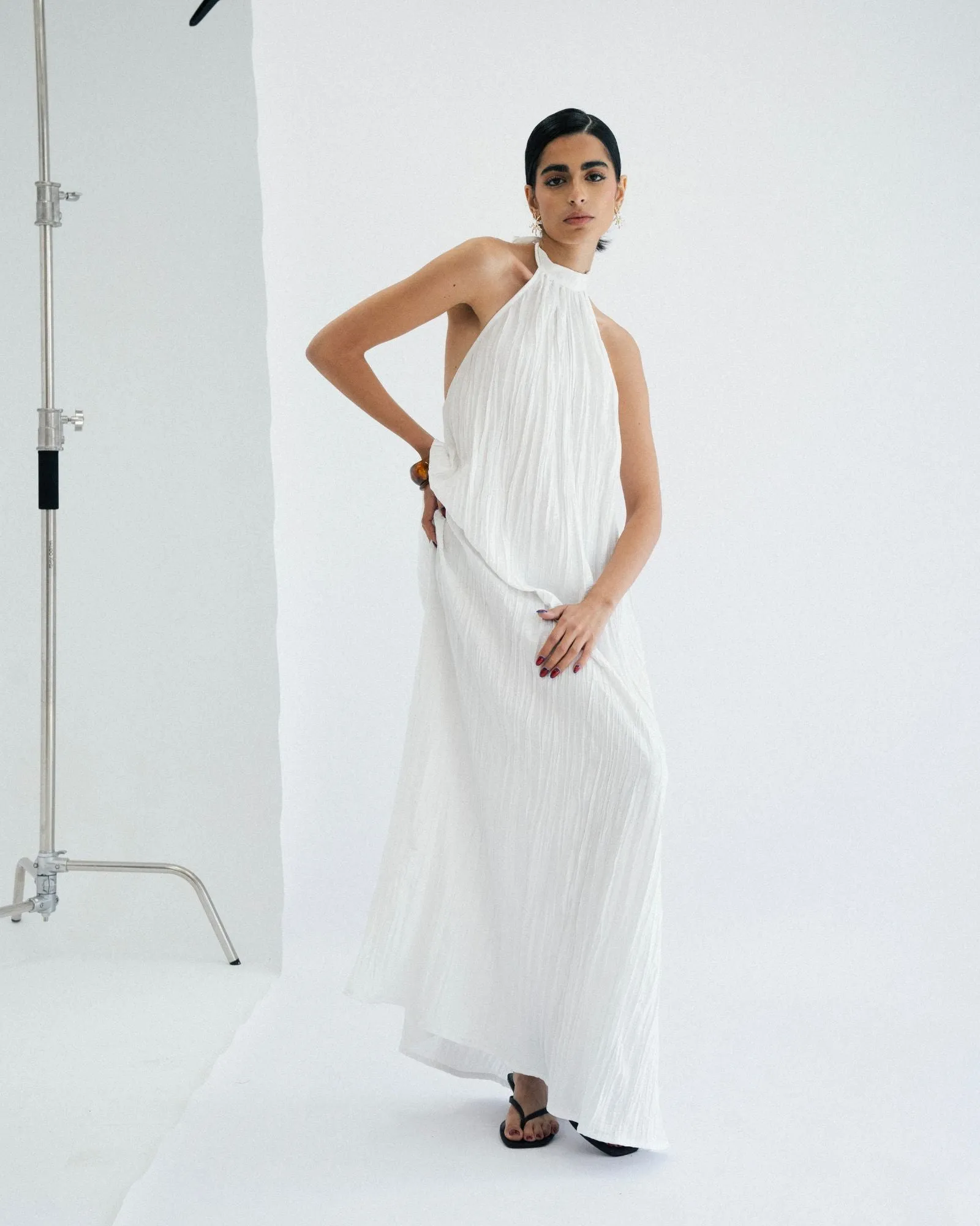 Lunar Maxi Backless Dress - White sold by Myne product image thumbnail 5