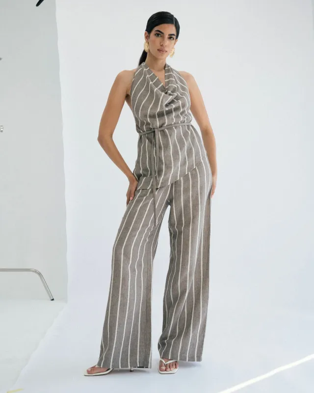 Gaia Twist Top - Taupe sold by Myne