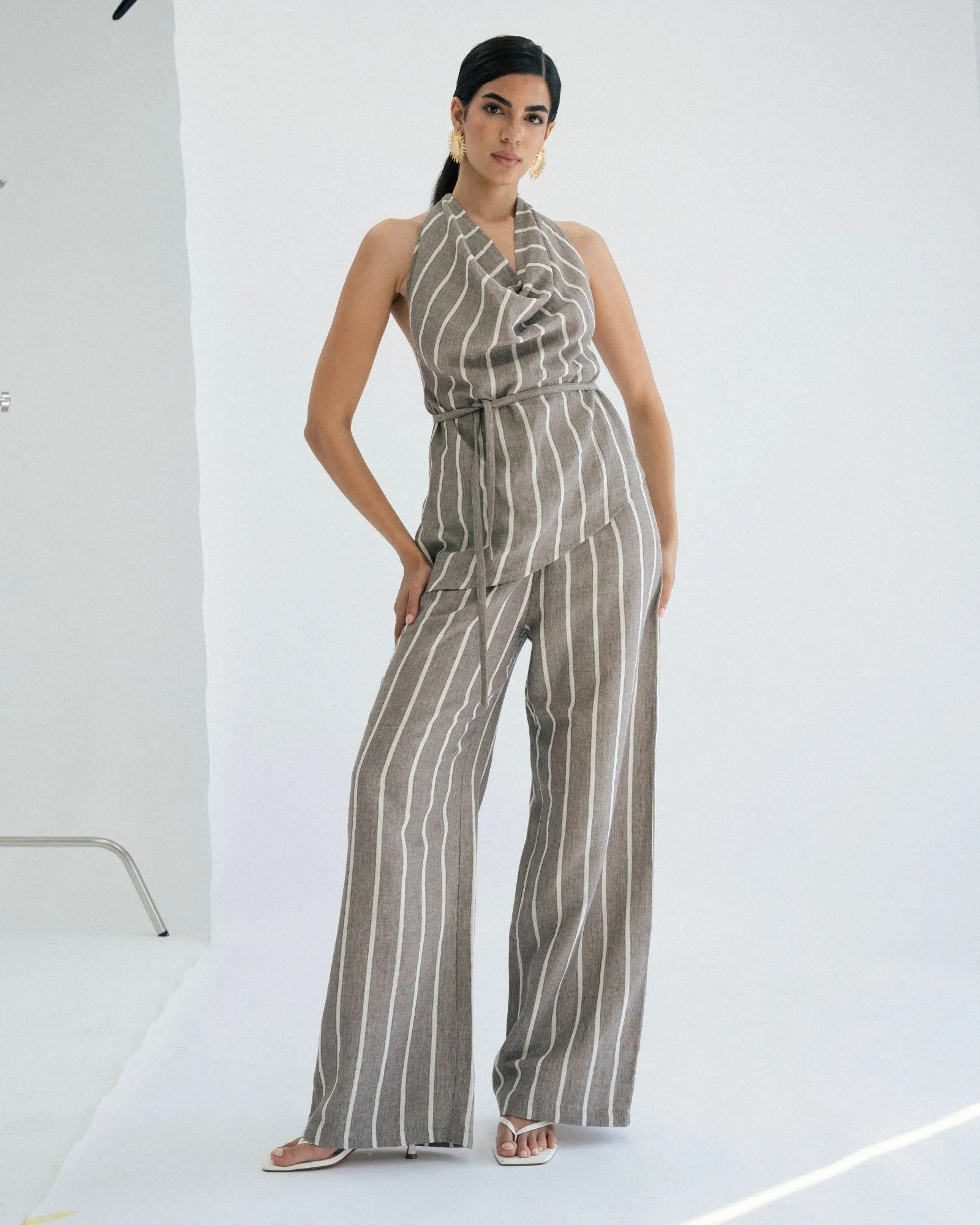 Gaia Twist Top - Taupe sold by Myne