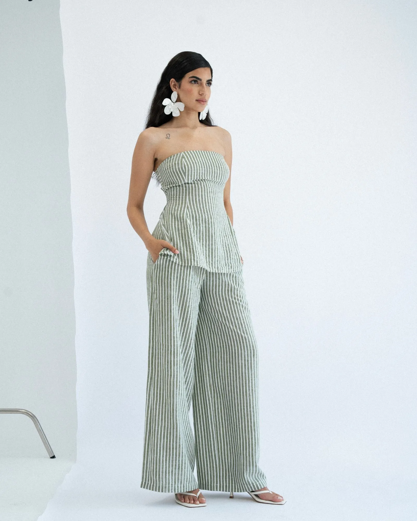 Seafoam Striped Suit Pants sold by Myne product image thumbnail 4