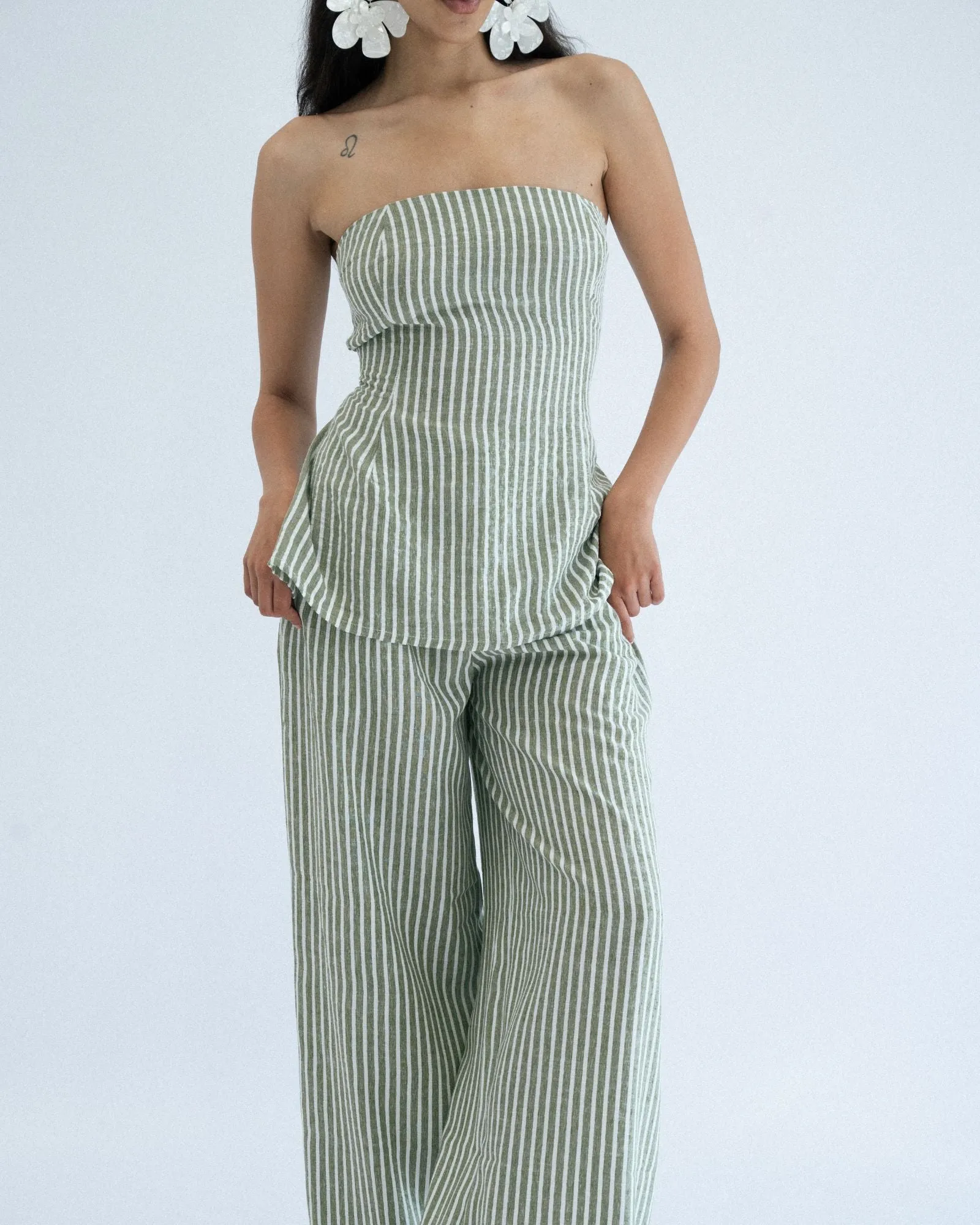 Seafoam Striped Suit Pants sold by Myne product image thumbnail 2