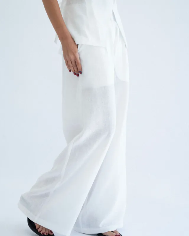 Pleated Suit Pants - White sold by Myne