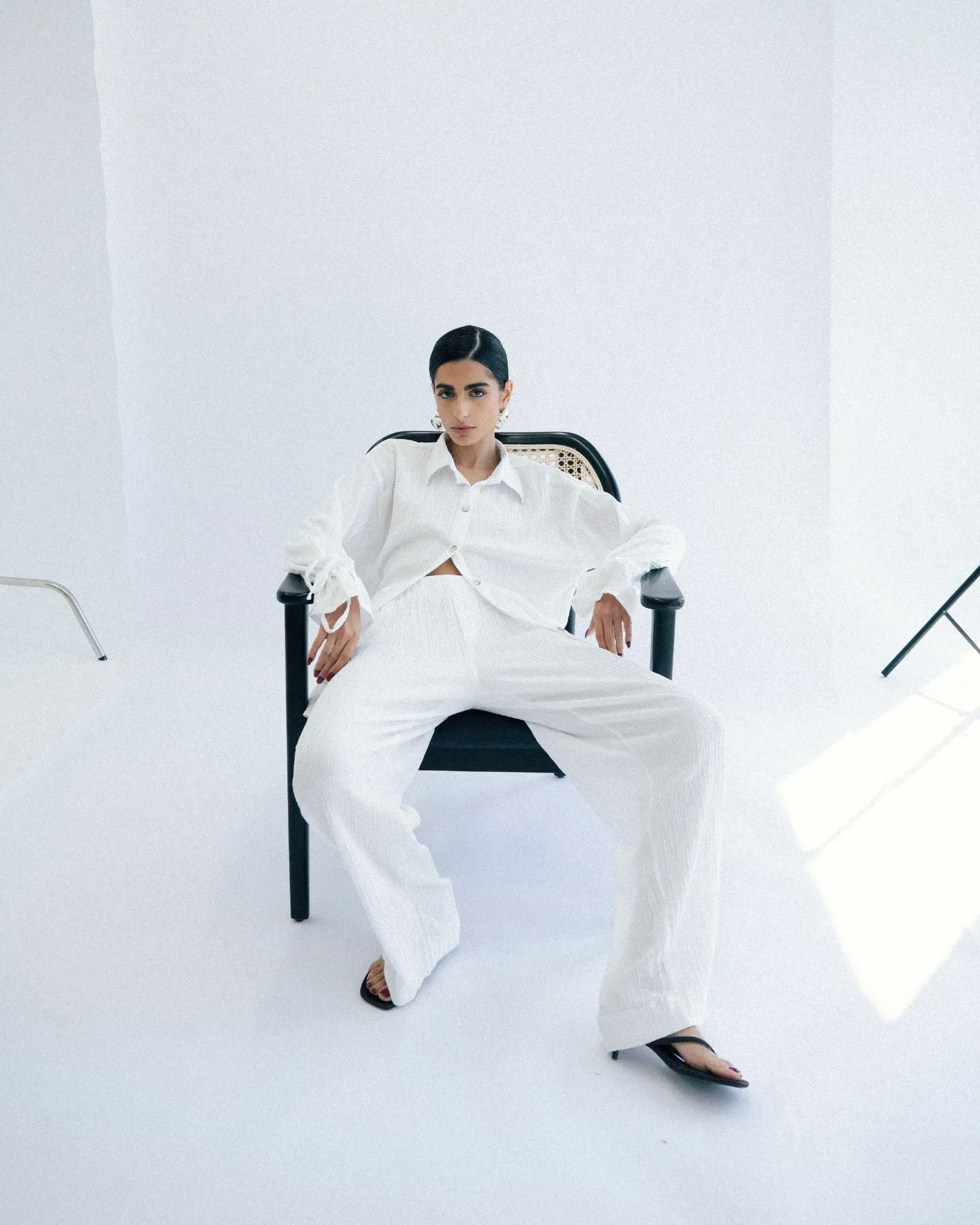 Crushed Oversized Shirt - White sold by Myne product image thumbnail 5