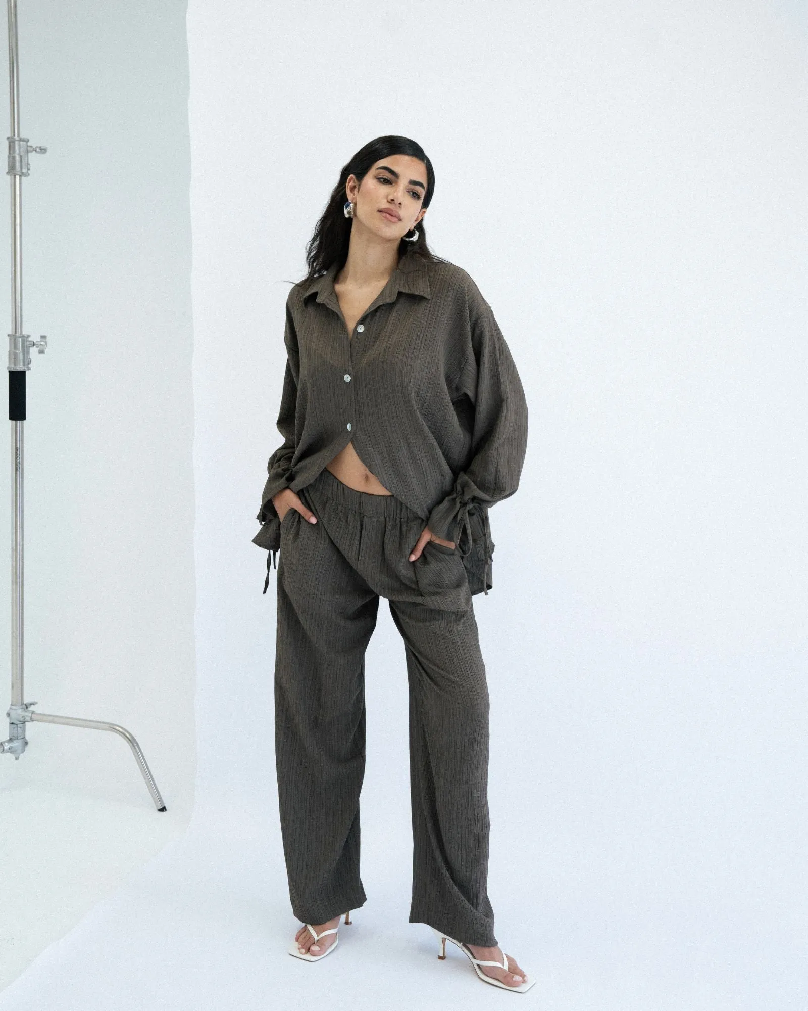 Crushed Pants - Brown sold by Myne