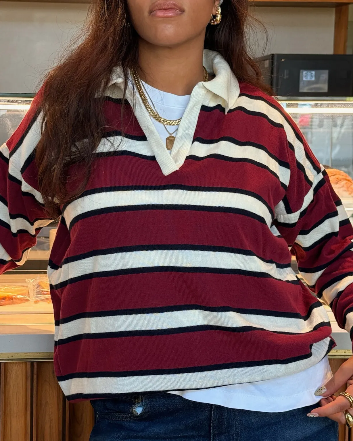 Coelho Striped Knit Polo sold by Myne product image thumbnail 5