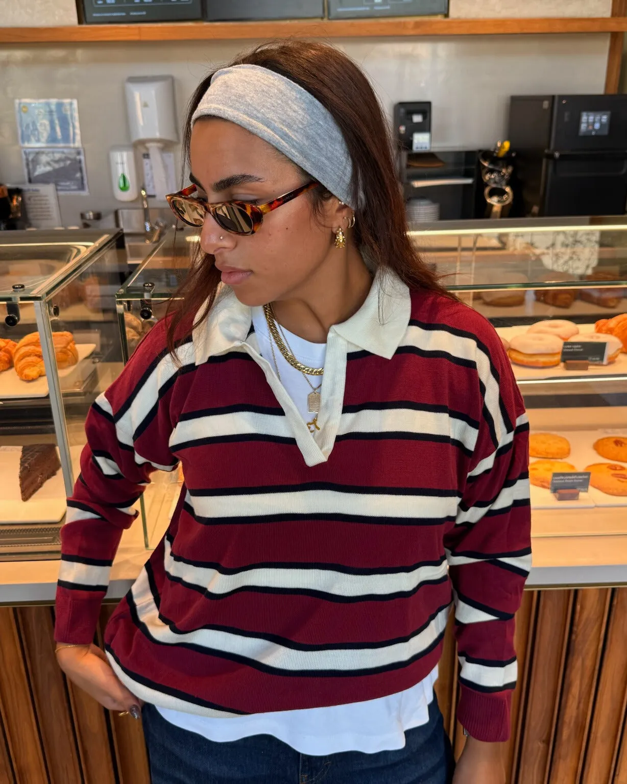 Coelho Striped Knit Polo sold by Myne product image thumbnail 4