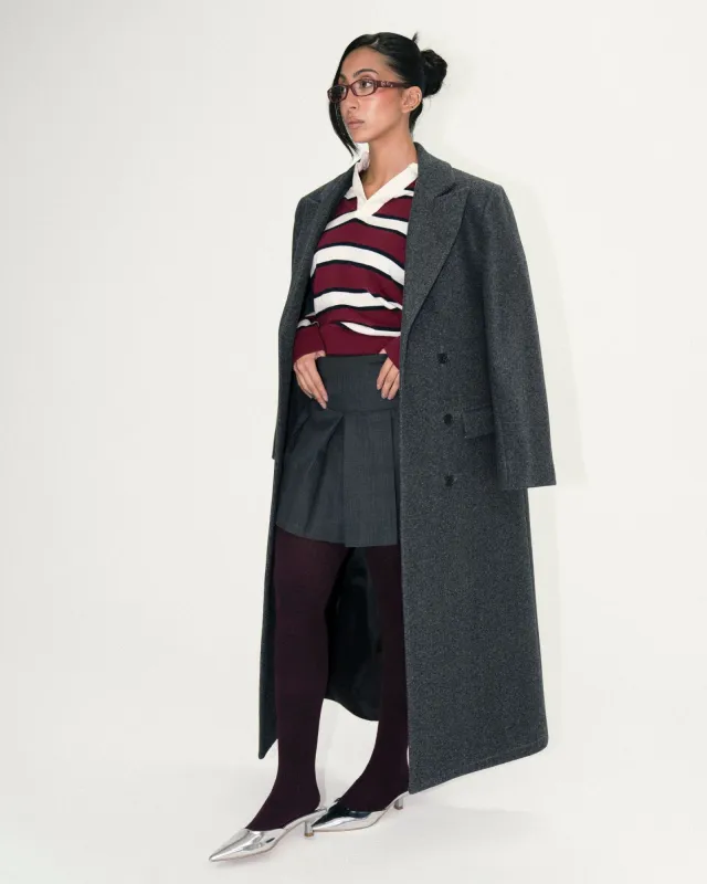 Wool Boxy Coat - Dark Grey sold by Myne