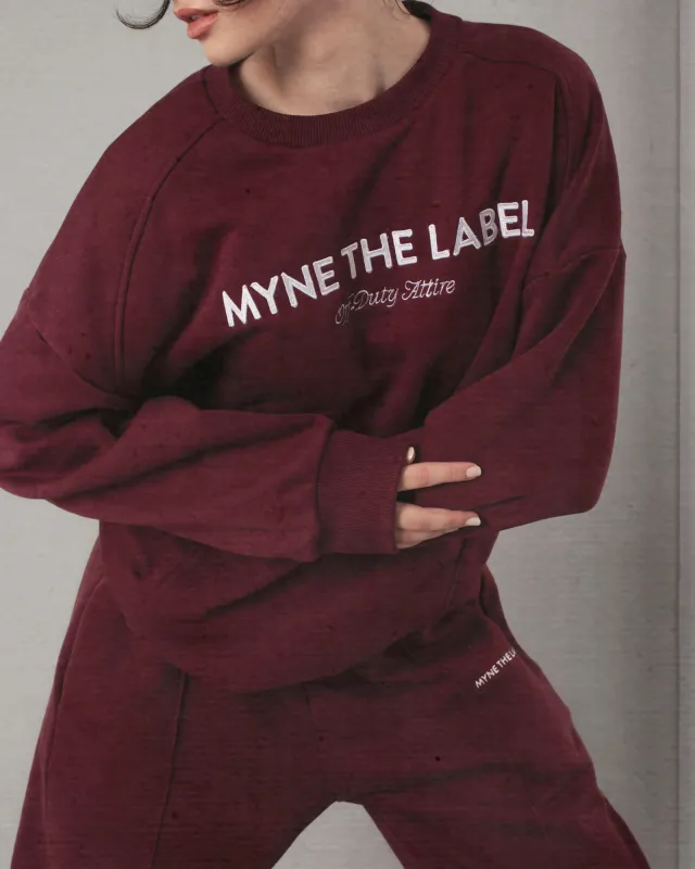 Oversized Cozy Crewneck - Plum (GENDERLESS) sold by Myne
