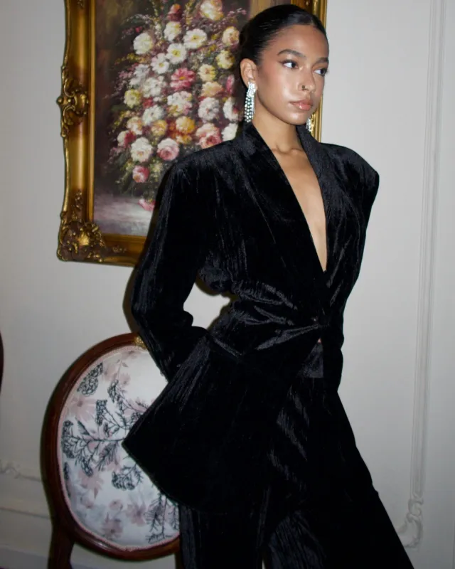 Midnight Velvet Blazer sold by Myne