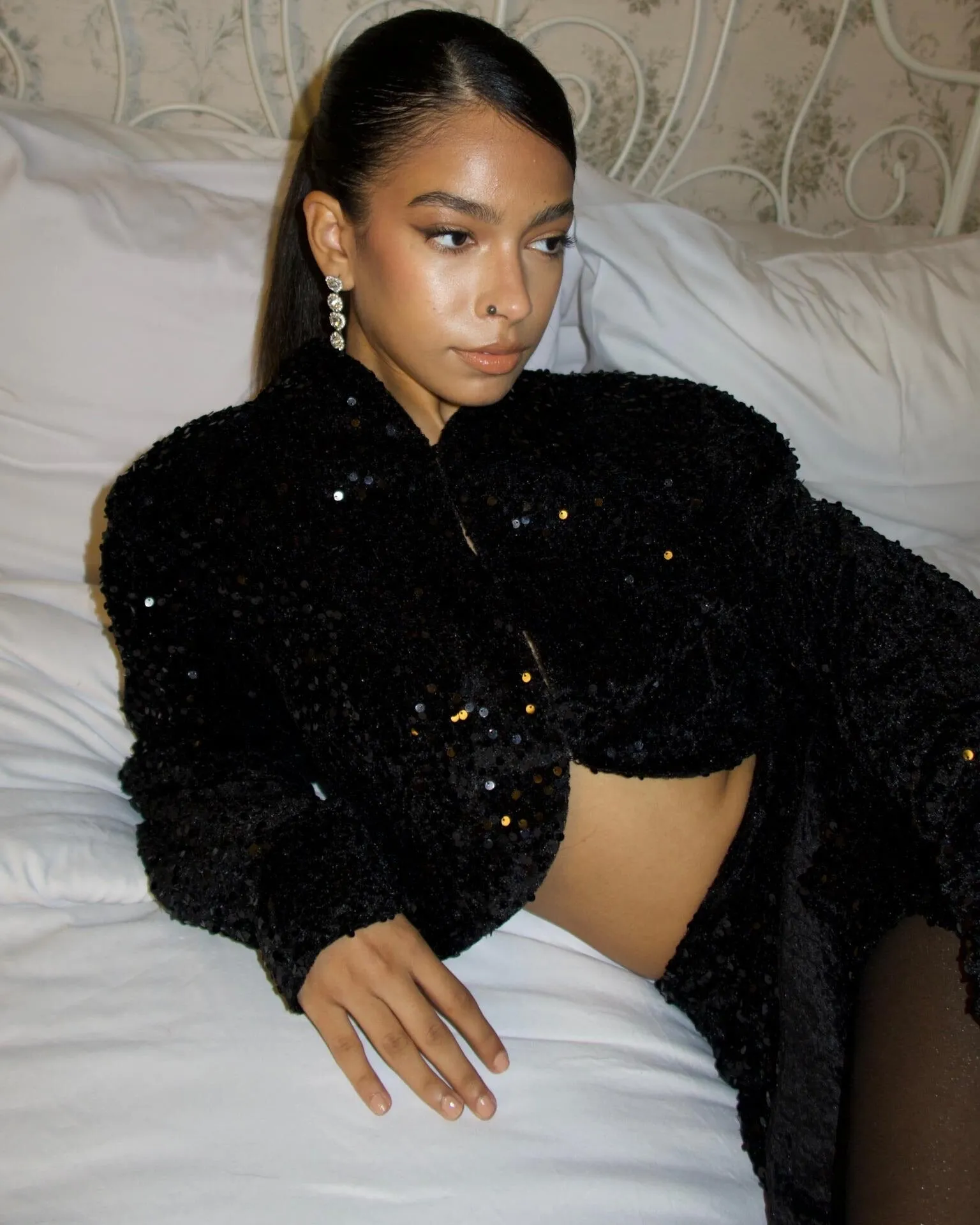 Starlit Sequin Cropped Blazer sold by Myne