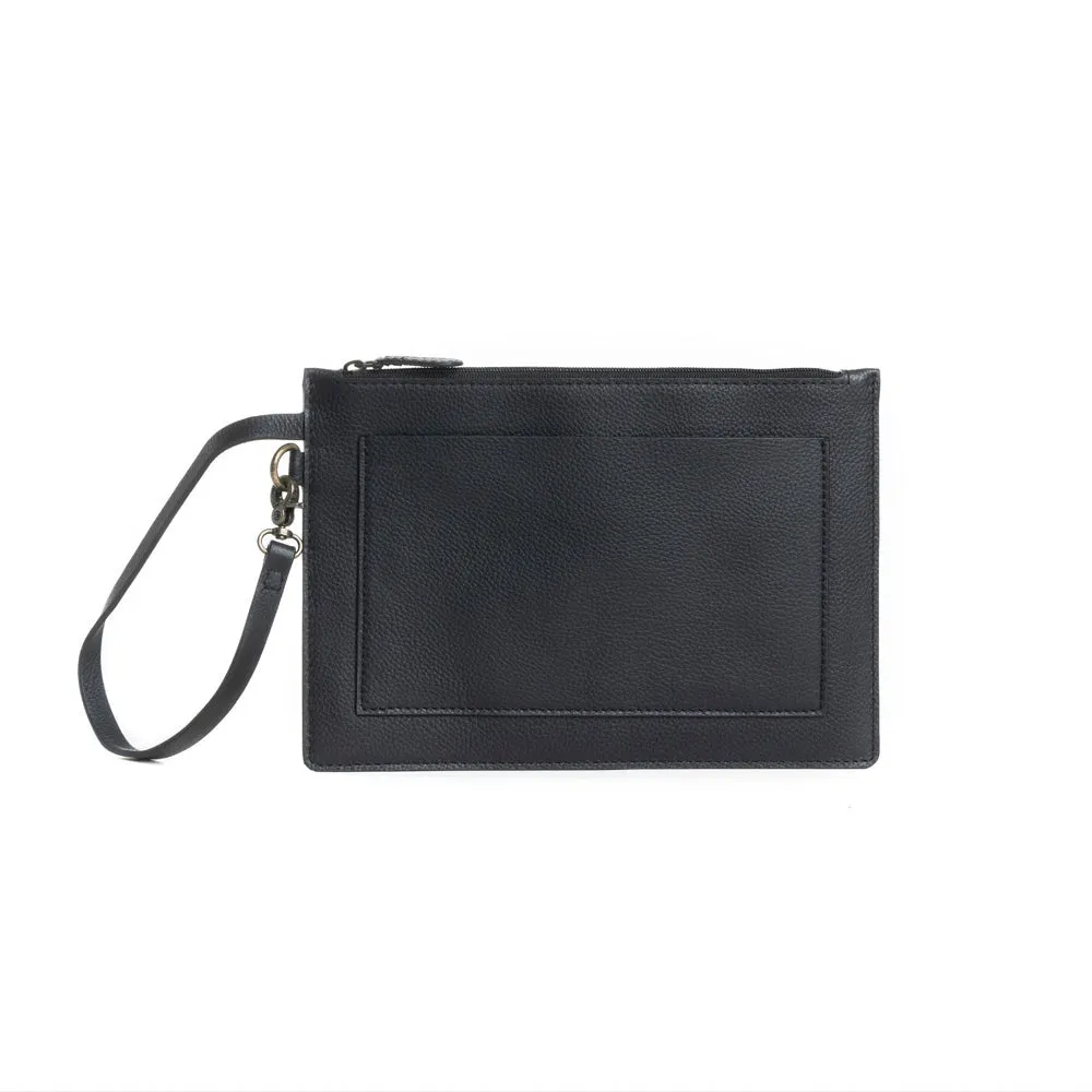 Canyon Colours Clutch Pouch in Ebony sold by Myra Bag