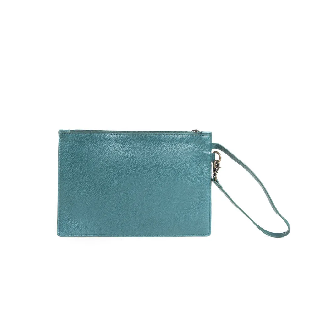 Canyon Colours Clutch Pouch in Teal sold by Myra Bag product image thumbnail 3