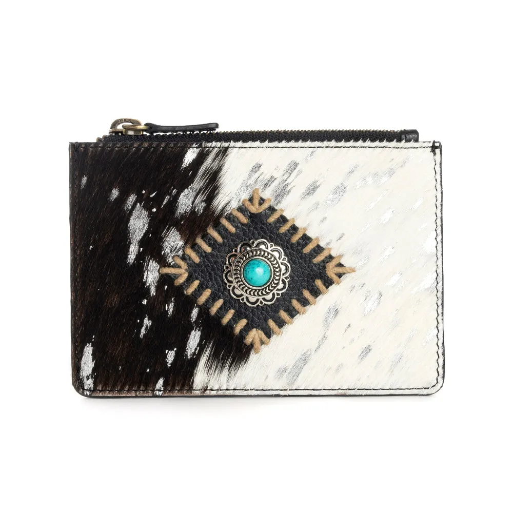 Eye of the Goddess Credit Card Wallet in Black & White sold by Myra Bag