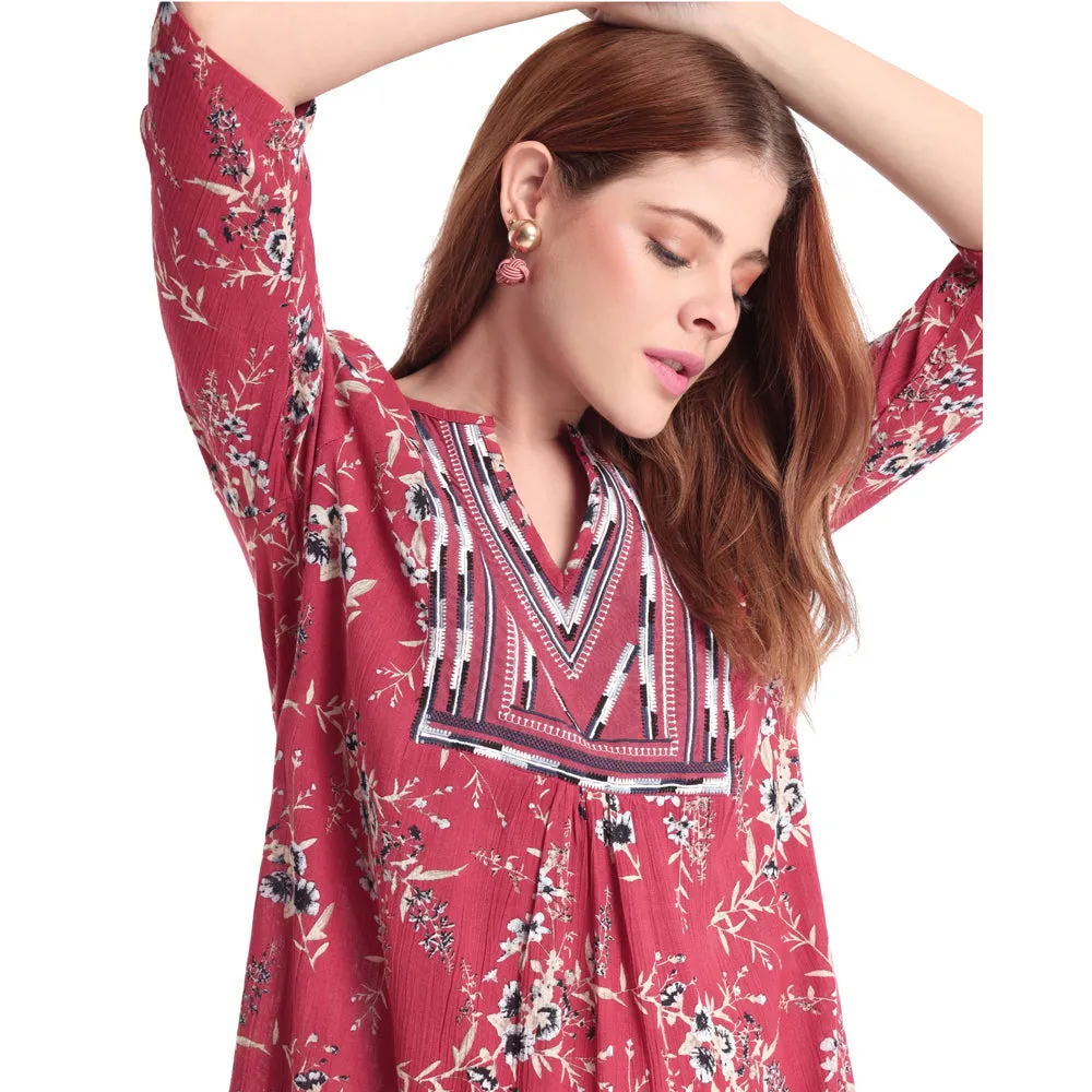Floral Border Print DRESS & ROMPER sold by Myra Bag product image thumbnail 4