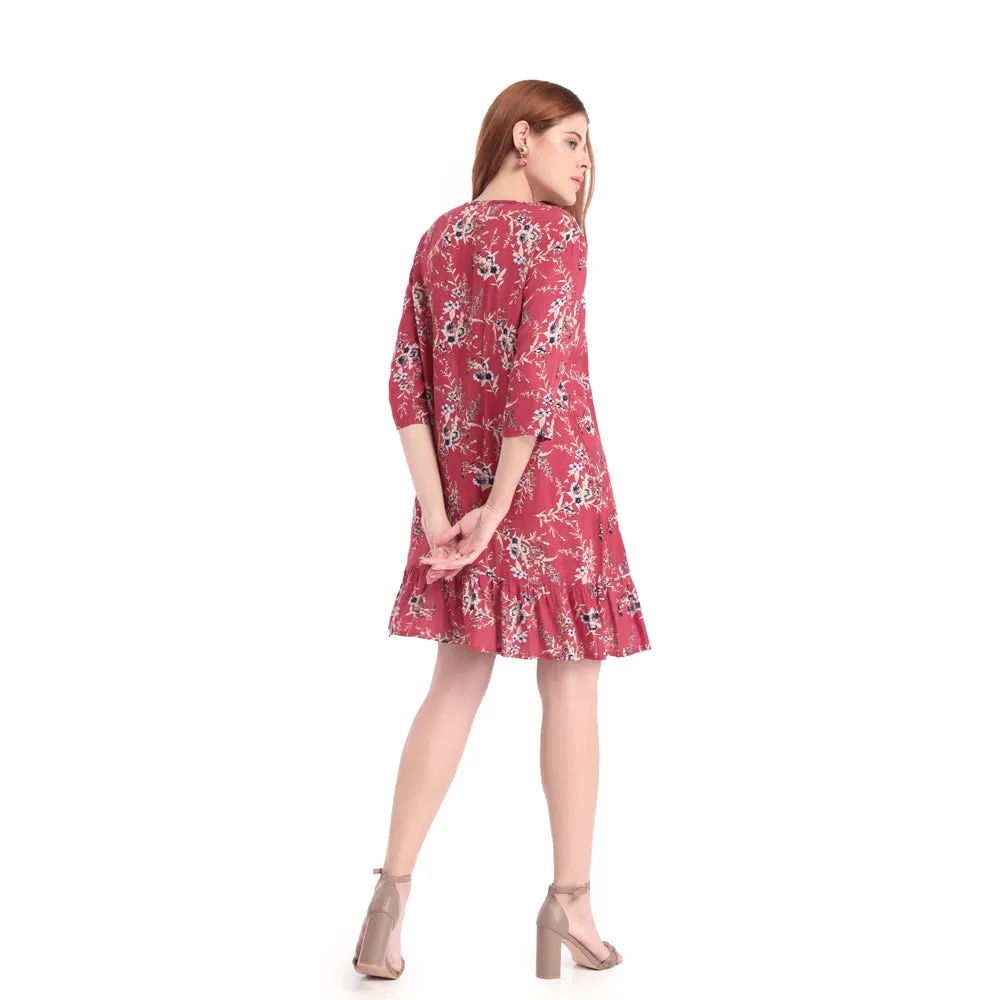 Floral Border Print DRESS & ROMPER sold by Myra Bag product image thumbnail 5
