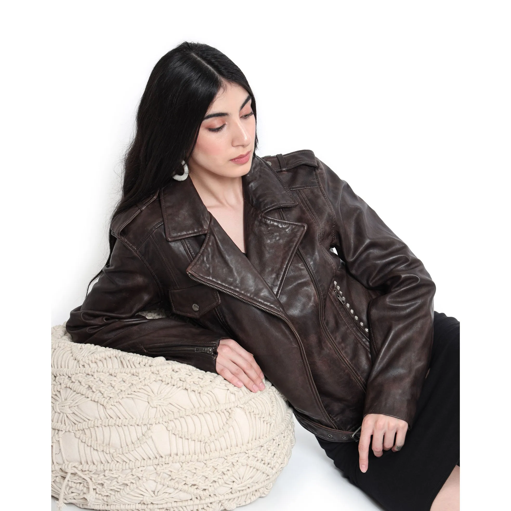 ButtonUppp Leathher Jacket sold by Myra Bag product image thumbnail 3