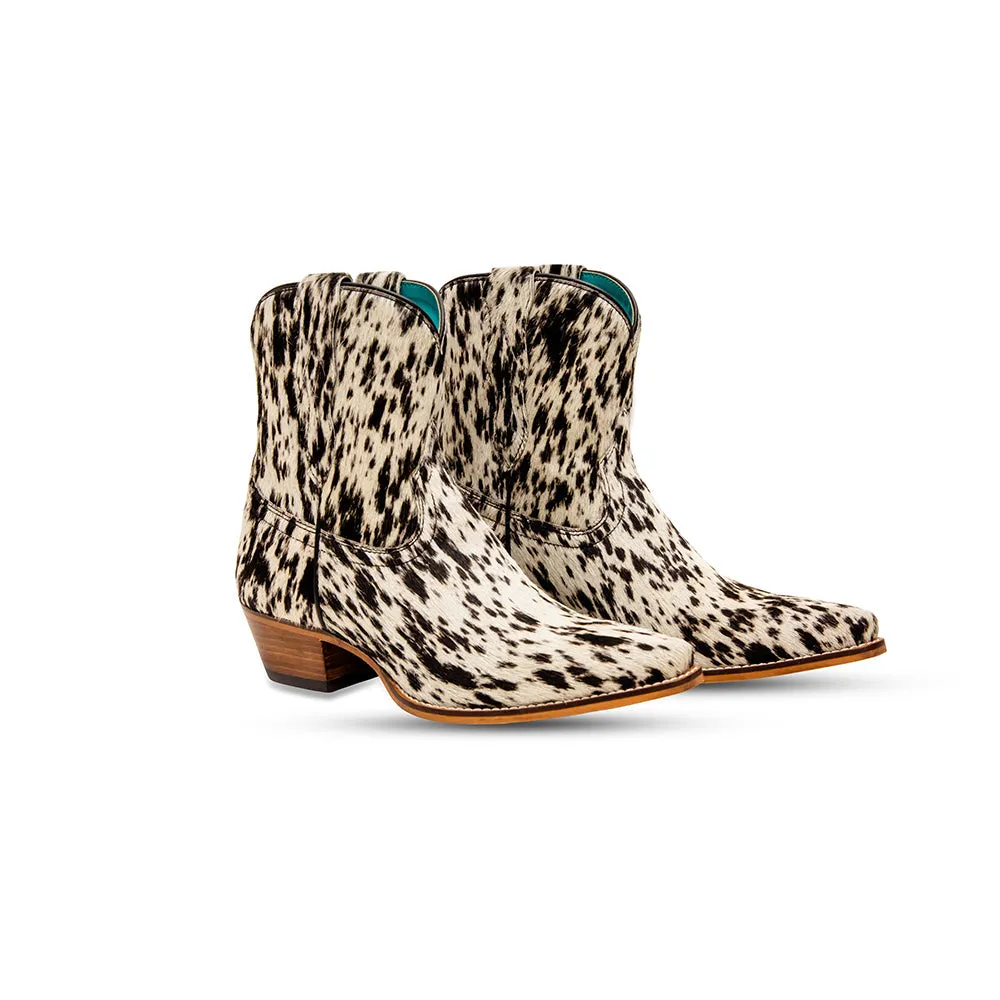 Cow Bow Western Hairon Leather Booties sold by Myra Bag
