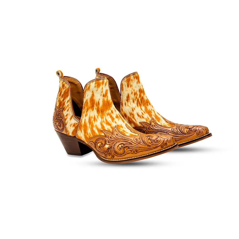 Vestro Western Hand-Tooled Booties sold by Myra Bag