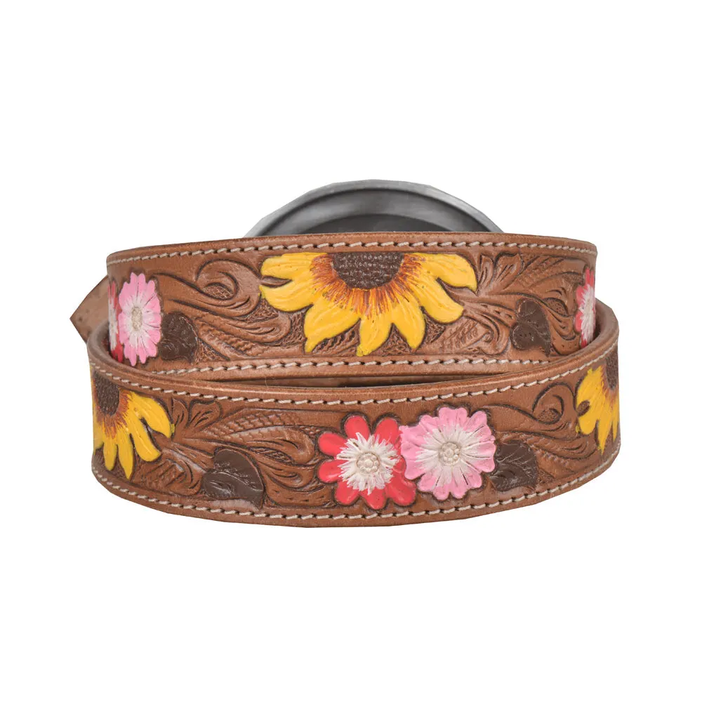 Bouquet Hand-Tooled Leather Women's Belt sold by Myra Bag product image thumbnail 2