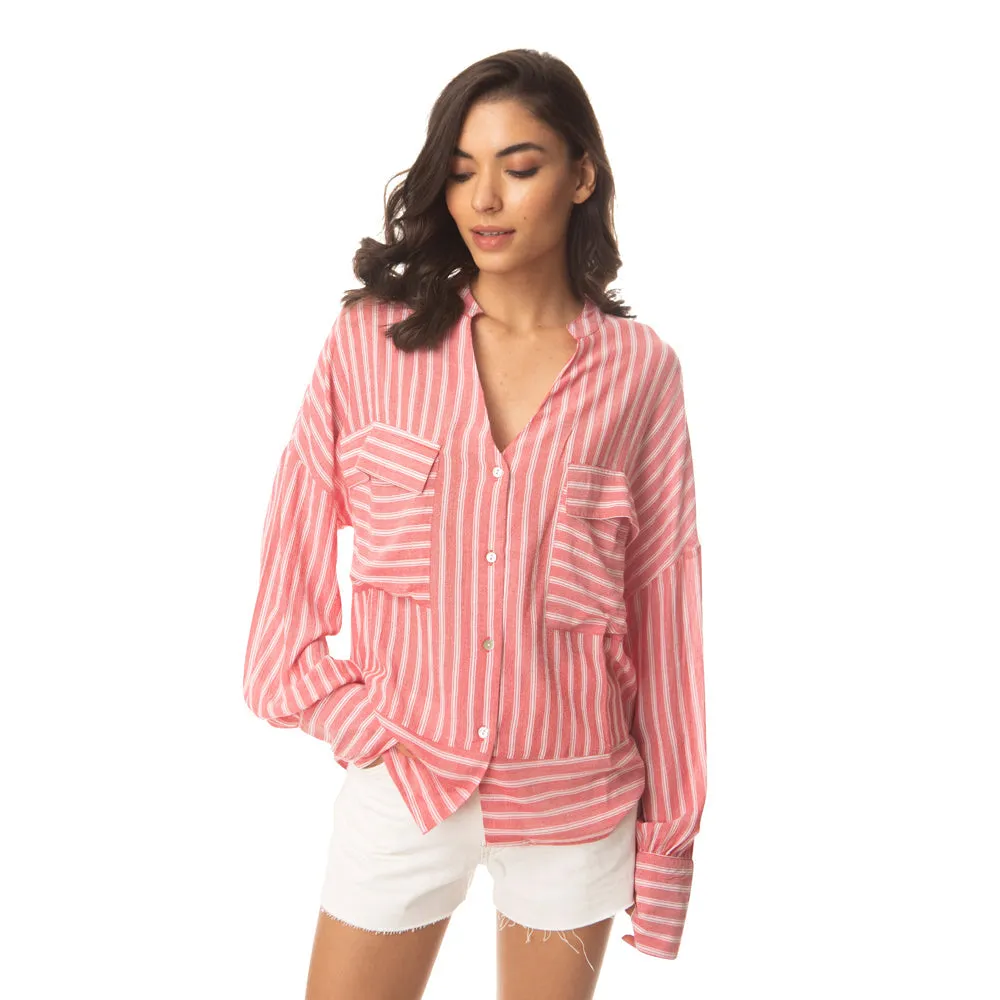 Striped Oversized Shirt sold by Myra Bag