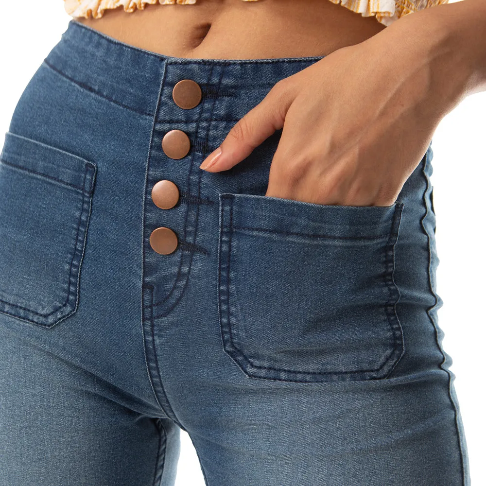 Sprico High-Waist Buttoned Jeans sold by Myra Bag product image thumbnail 3