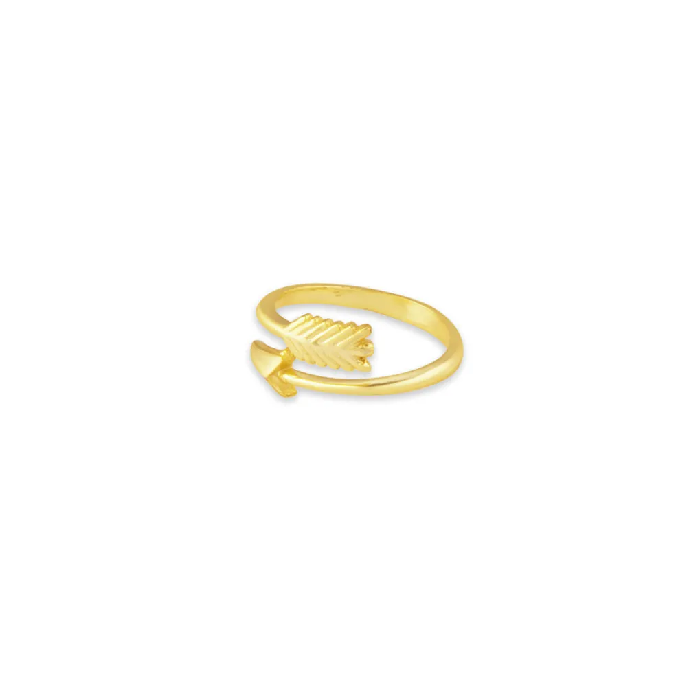 Eternal Looped Arrow Gold Tone Ring sold by Myra Bag product image thumbnail 4