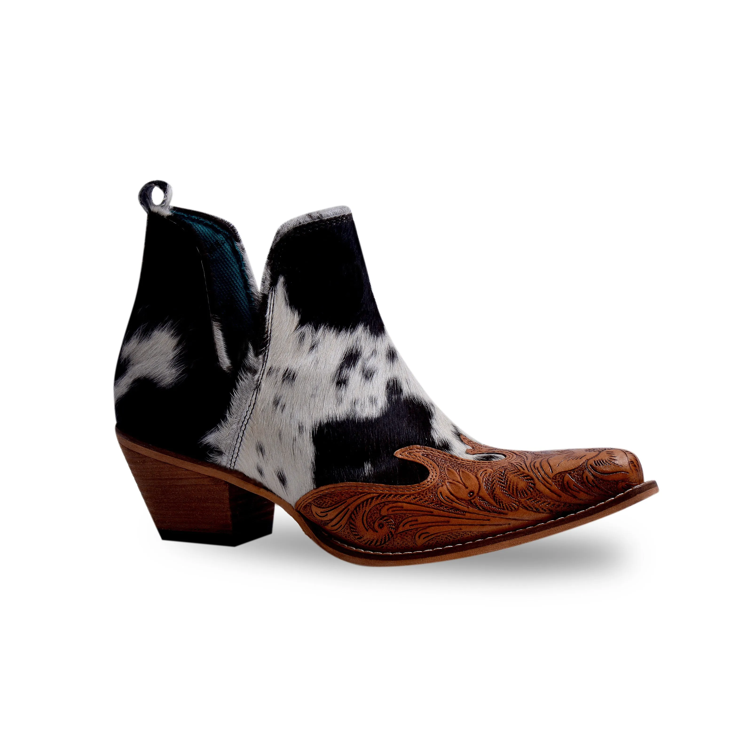 Frisco Blossom Hair-on Hide & Hand-tooled Boots sold by Myra Bag product image thumbnail 5