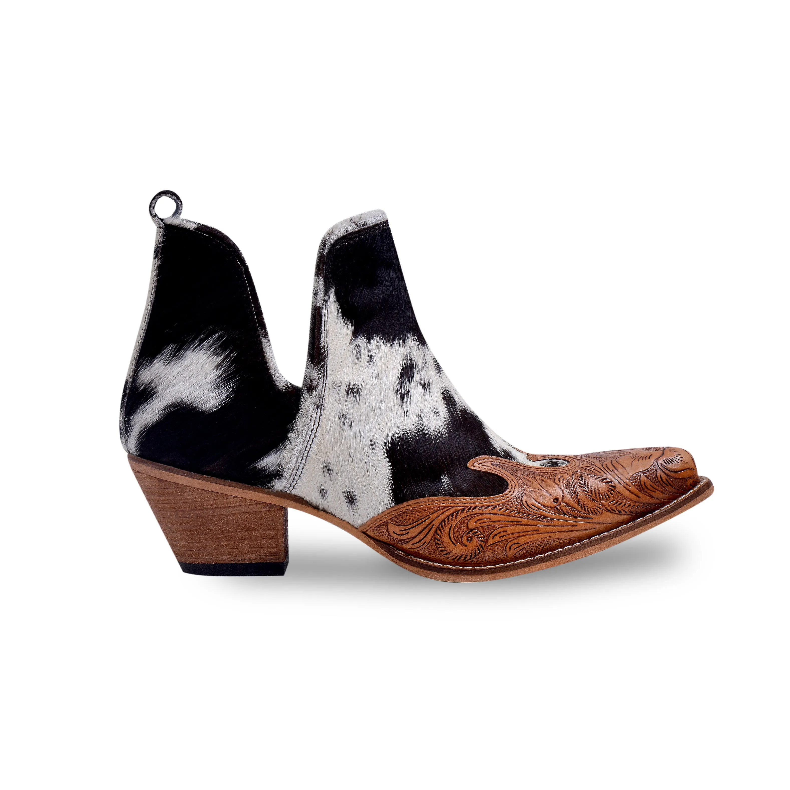 Frisco Blossom Hair-on Hide & Hand-tooled Boots sold by Myra Bag product image thumbnail 2