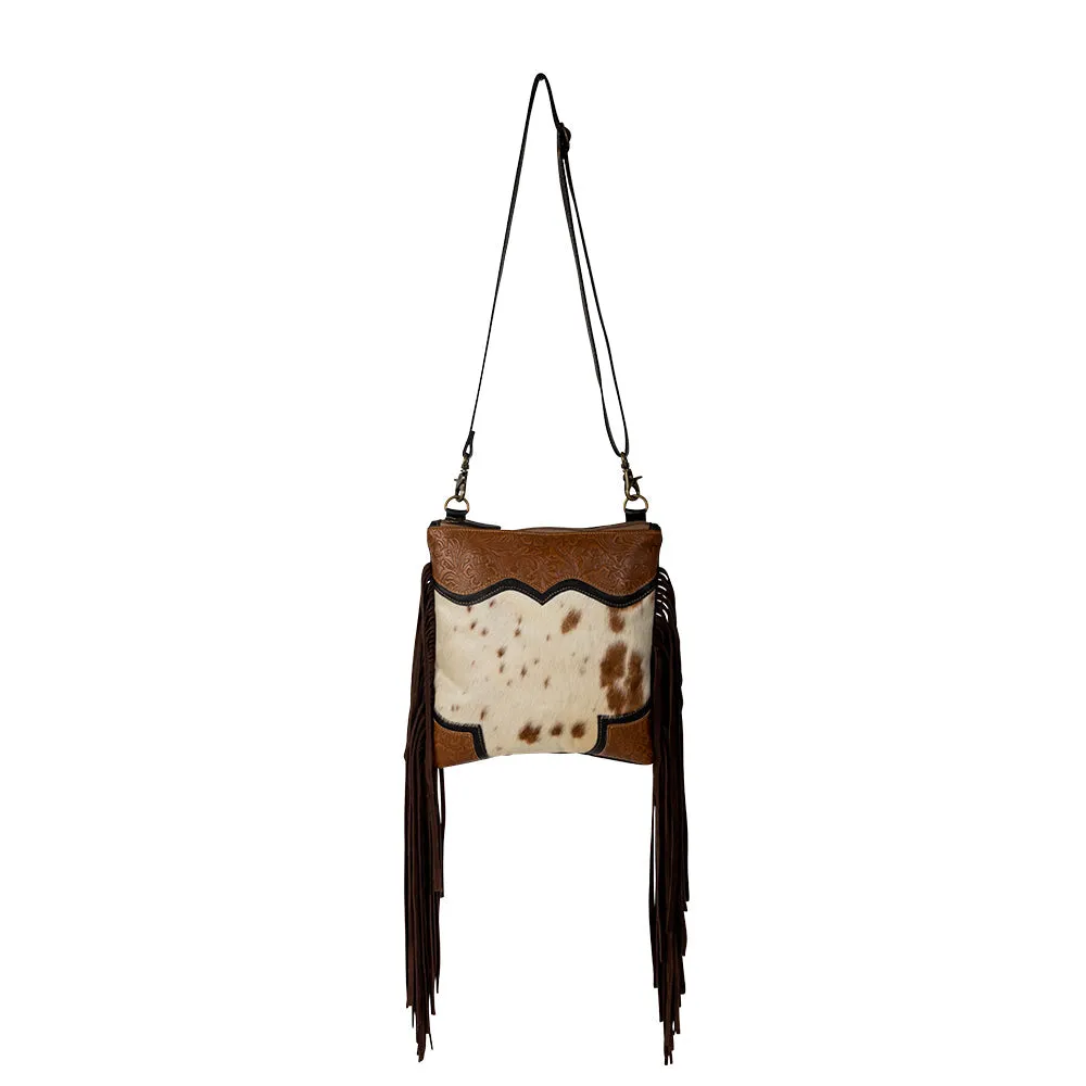 Cattle Drive Fringed Canvas & Hairon Bag sold by Myra Bag product image thumbnail 4