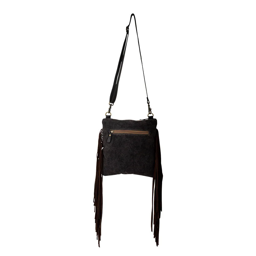Cattle Drive Fringed Canvas & Hairon Bag sold by Myra Bag product image thumbnail 5