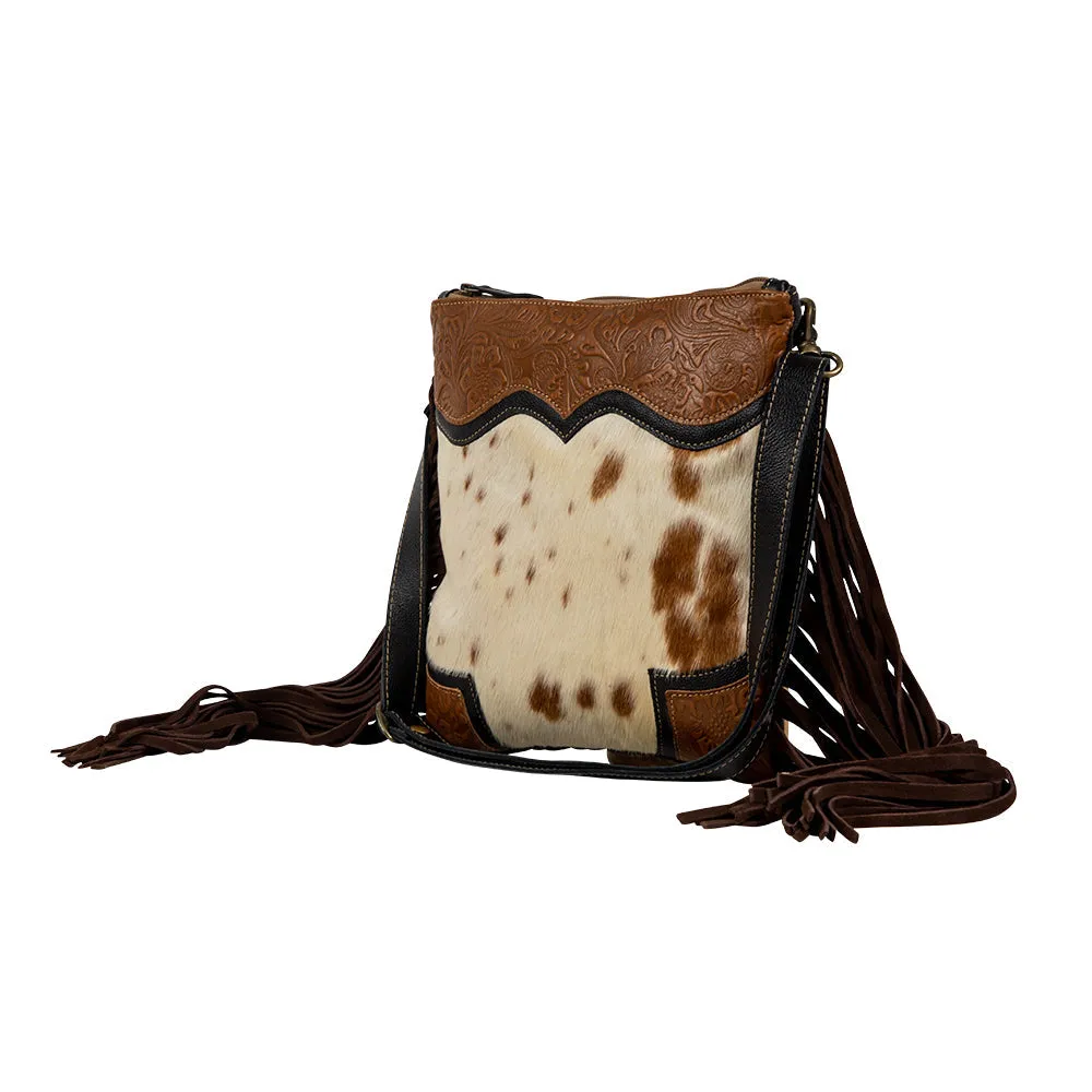 Cattle Drive Fringed Canvas & Hairon Bag sold by Myra Bag product image thumbnail 2