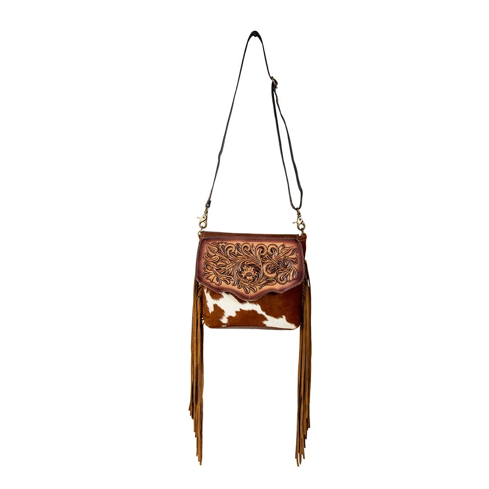 Roswell Way Fringed Hand-Tooled Bag sold by Myra Bag product image thumbnail 4