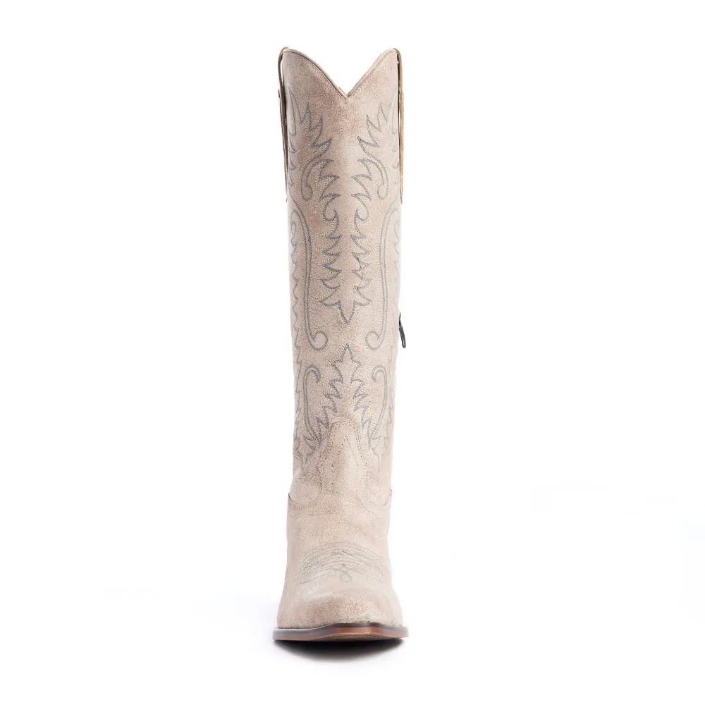 Syllvia Prairie Leather Boots in Ivory sold by Myra Bag product image thumbnail 4