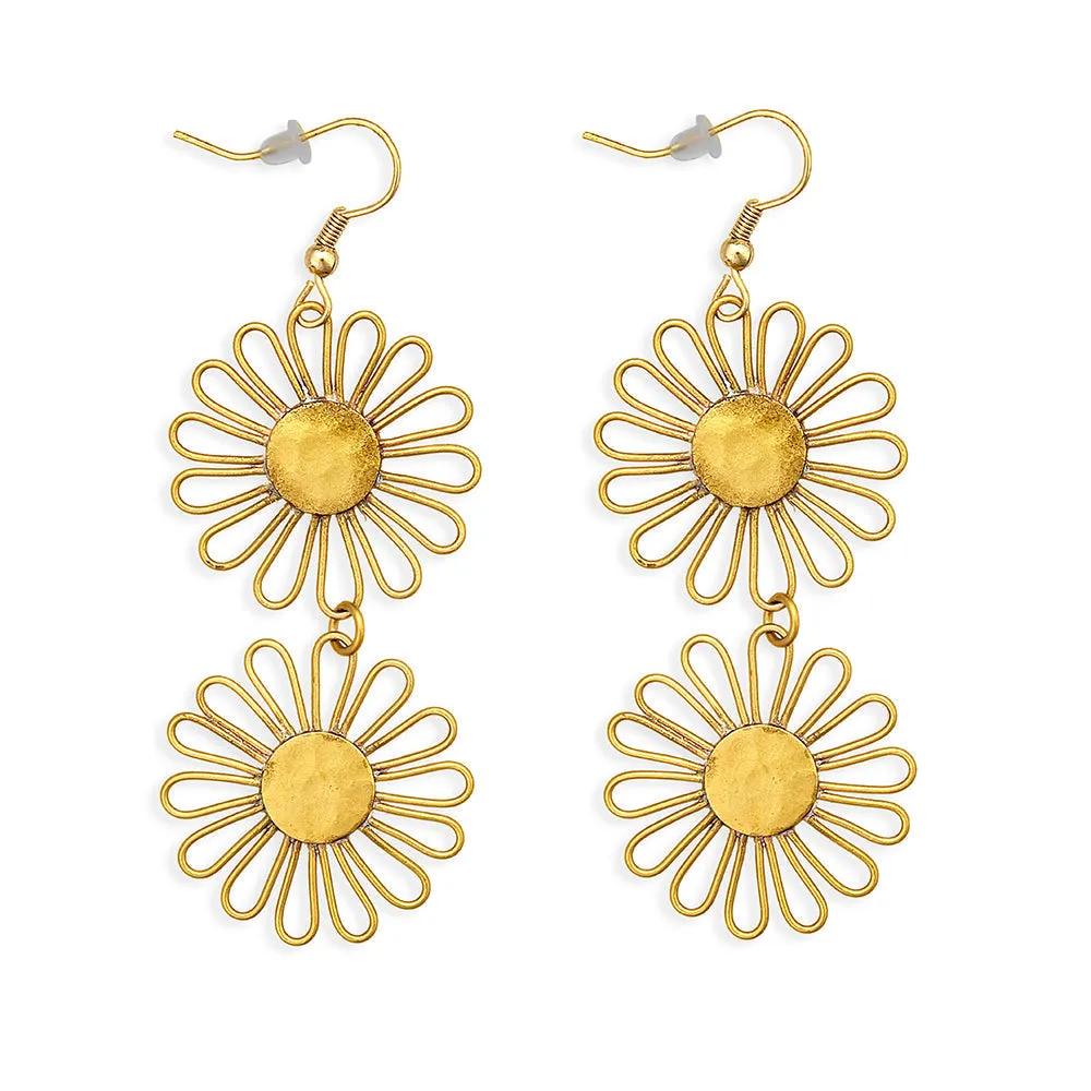 Dual Daisy Earrings sold by Myra Bag product image thumbnail 2
