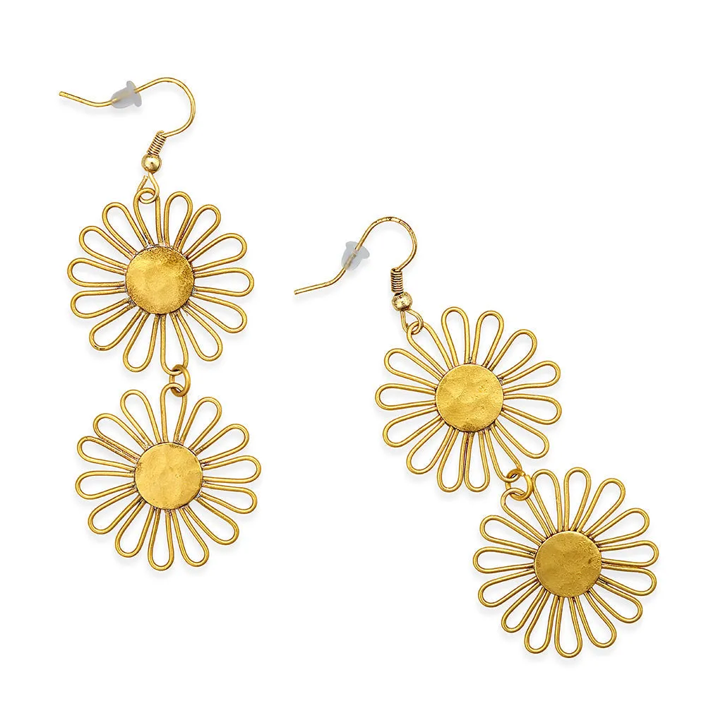 Dual Daisy Earrings sold by Myra Bag