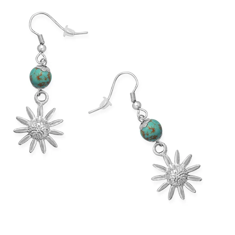 Cornflower Medallion Earrings sold by Myra Bag