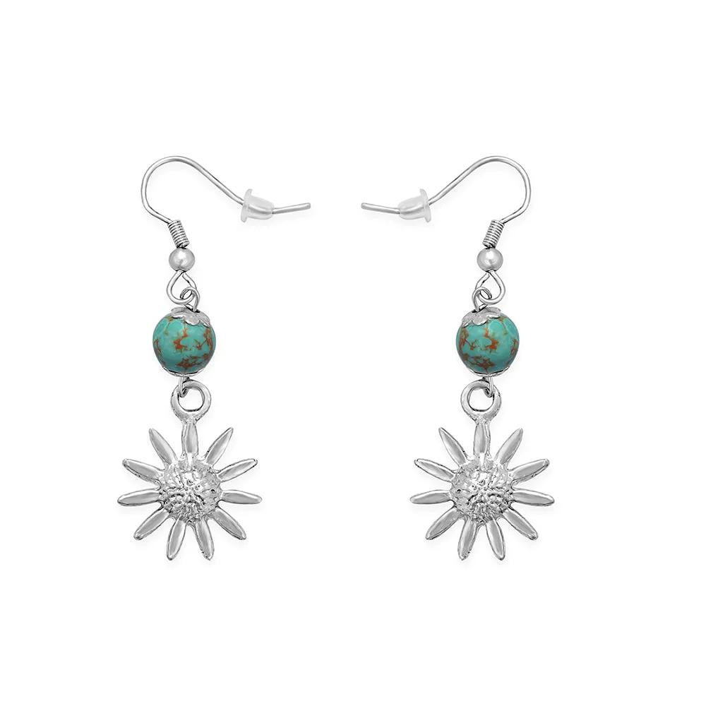 Cornflower Medallion Earrings sold by Myra Bag product image thumbnail 2