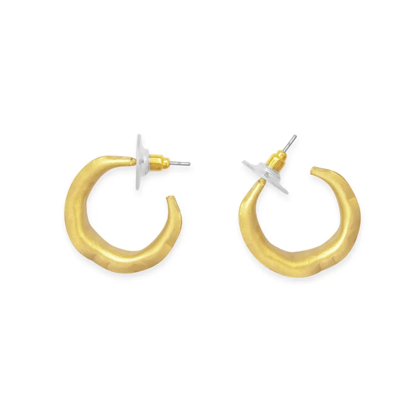 Golden Crescent Earrings sold by Myra Bag